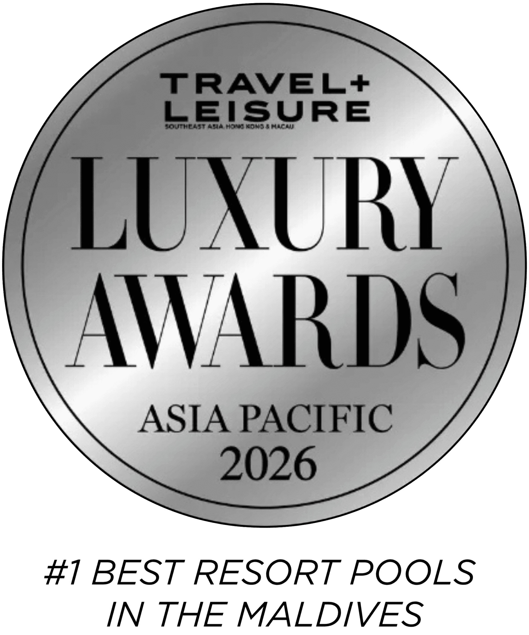 Travel + Leisure Asia Luxury Awards 2026 #1 BEST POOL IN THE MALDIVES