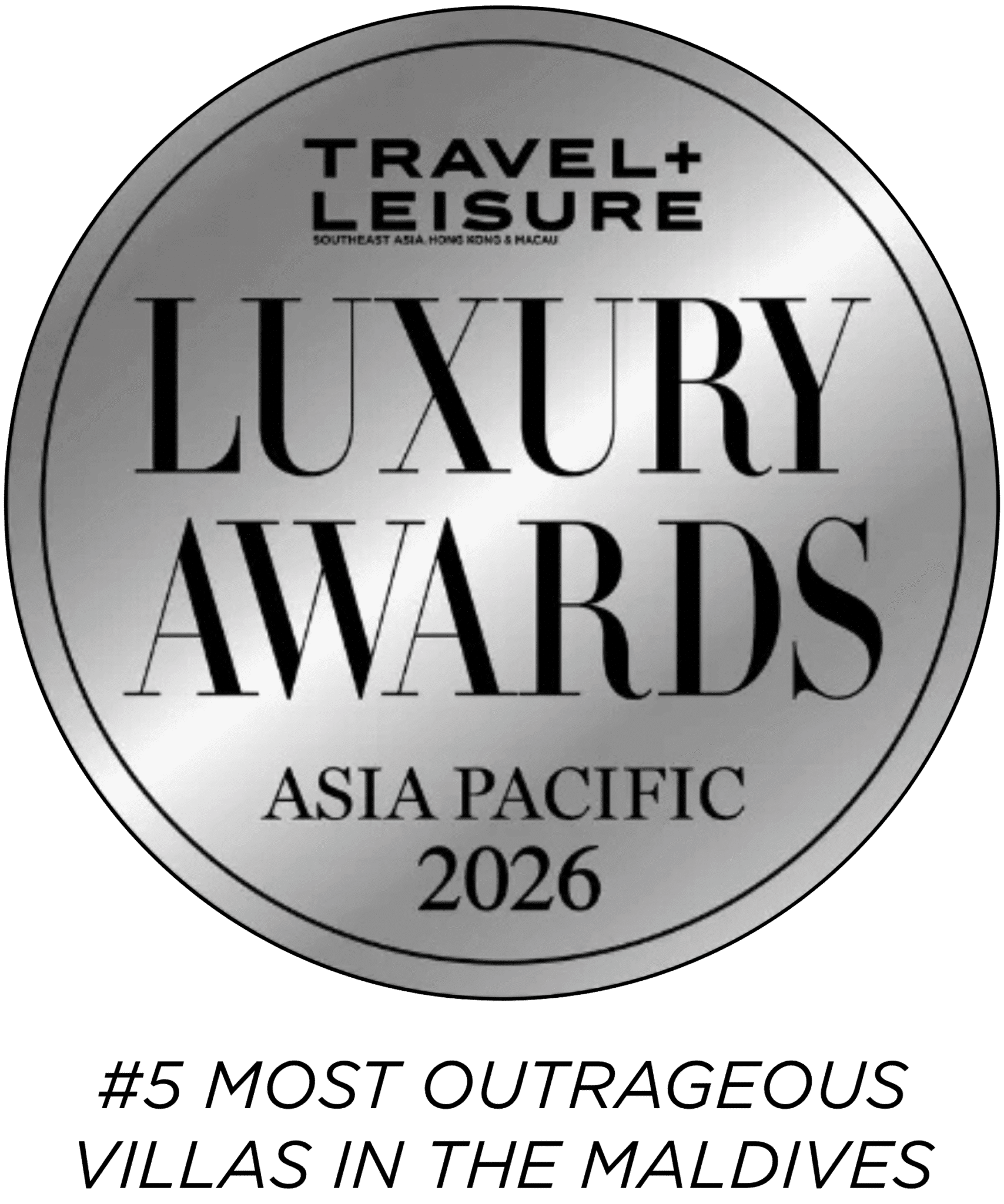 Travel + Leisure Asia Luxury Awards 2026 #5 MOST OUTRAGEOUS VILLAS